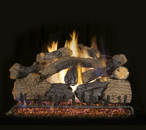 Charred Grizzly Oak Gas Log Set