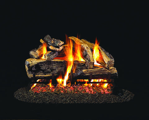 Charred Rugged Split Oak Gas Log Set