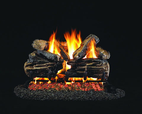 Charred Split Oak Gas Log Set