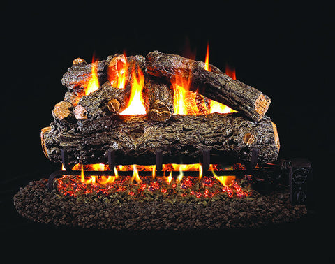 Rustic Oak Designer Gas Log Set